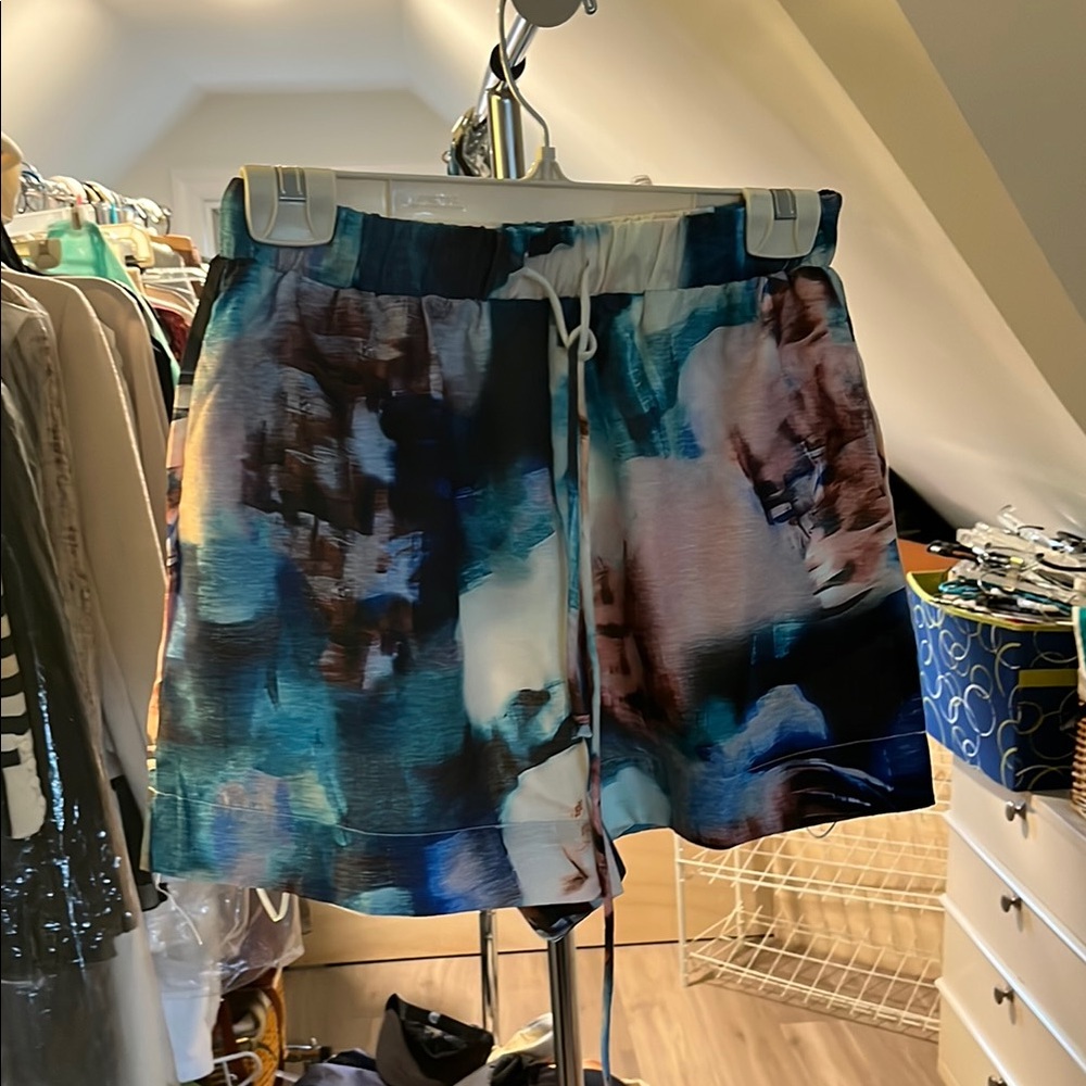 Abstract Blue Button Down Shirt - Picture 4 of 5
